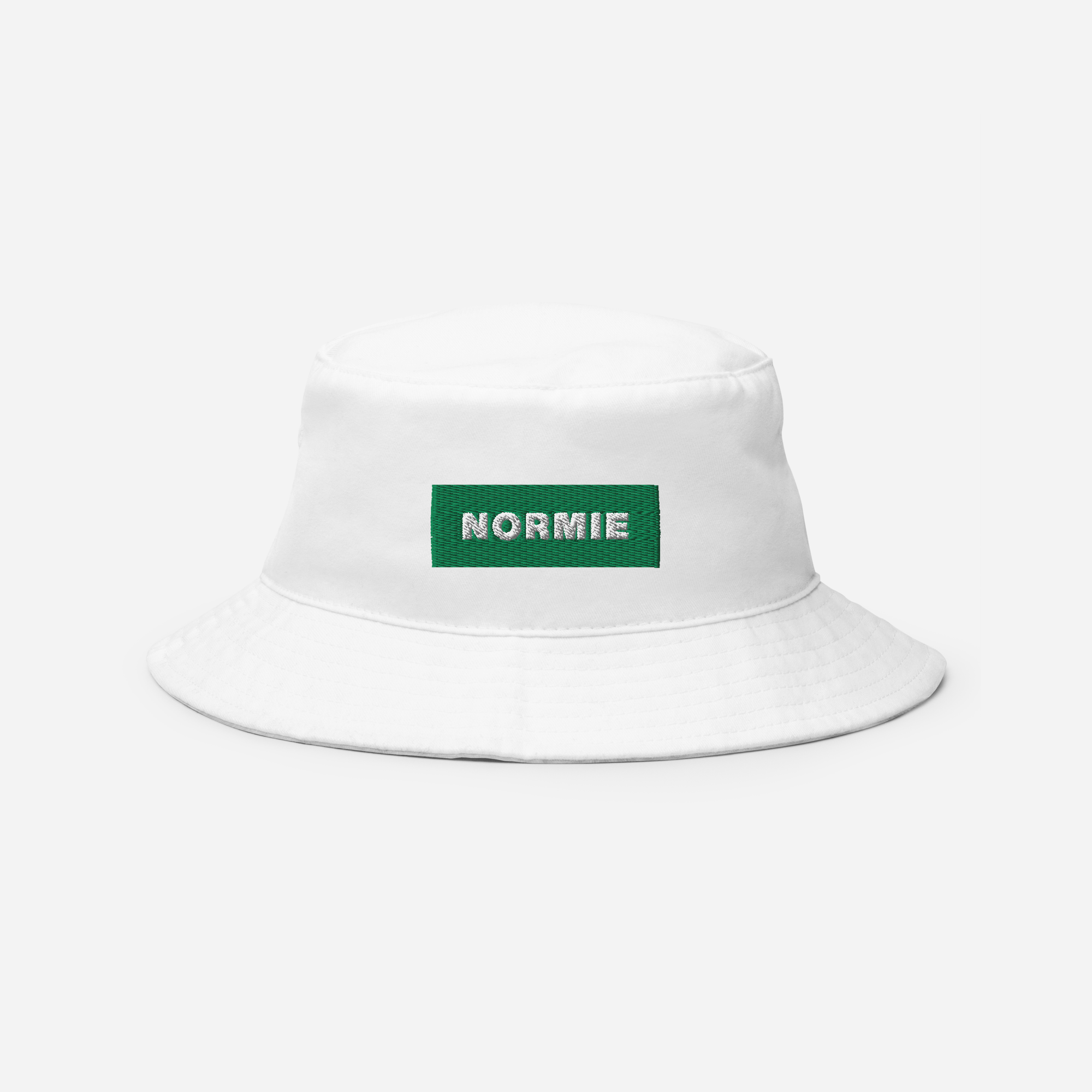 Bucket Hat Soft - White - NORMIE (green)