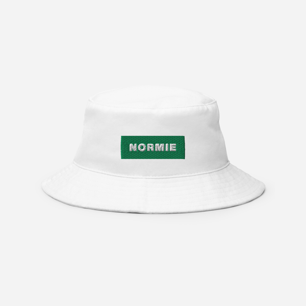Bucket Hat Soft - White - NORMIE (green)