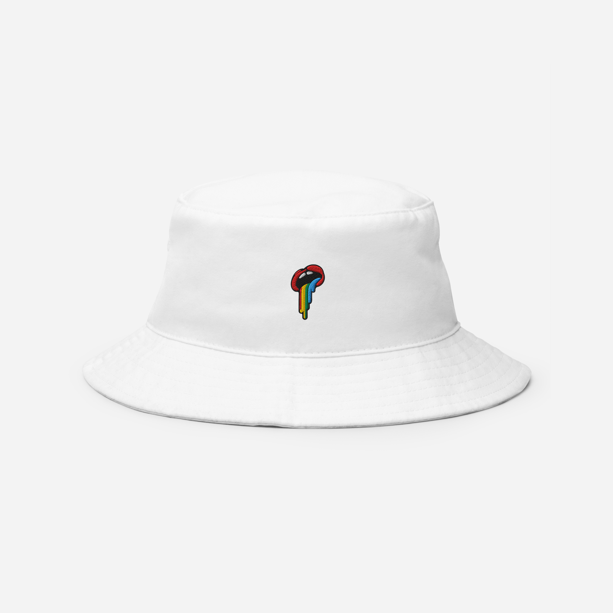 Bucket Hat Soft - White - Rainbow