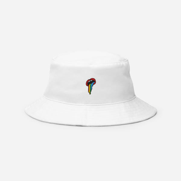 Bucket Hat Soft - White - Rainbow