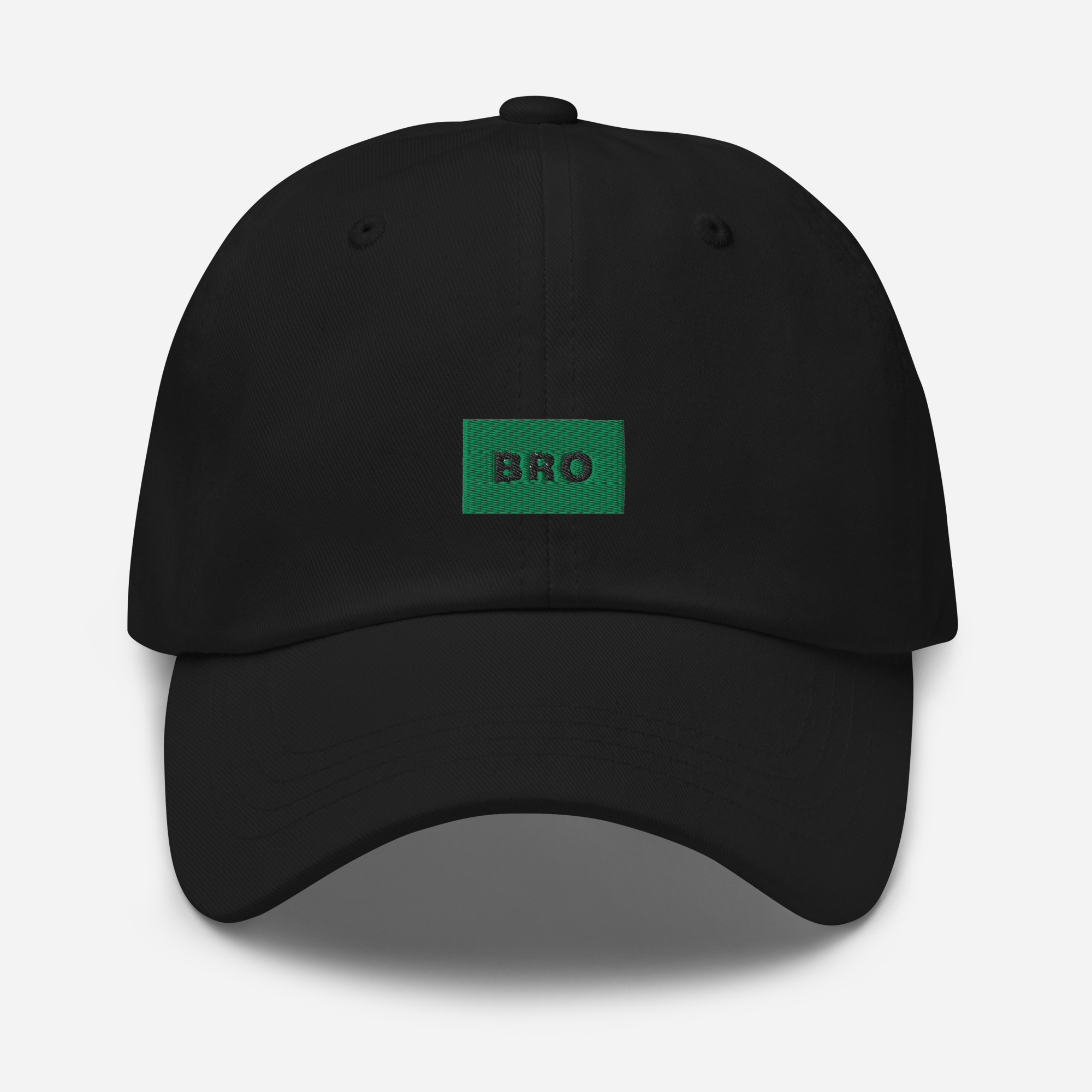 Classic Dad Hat - BLACK - BRO (green)