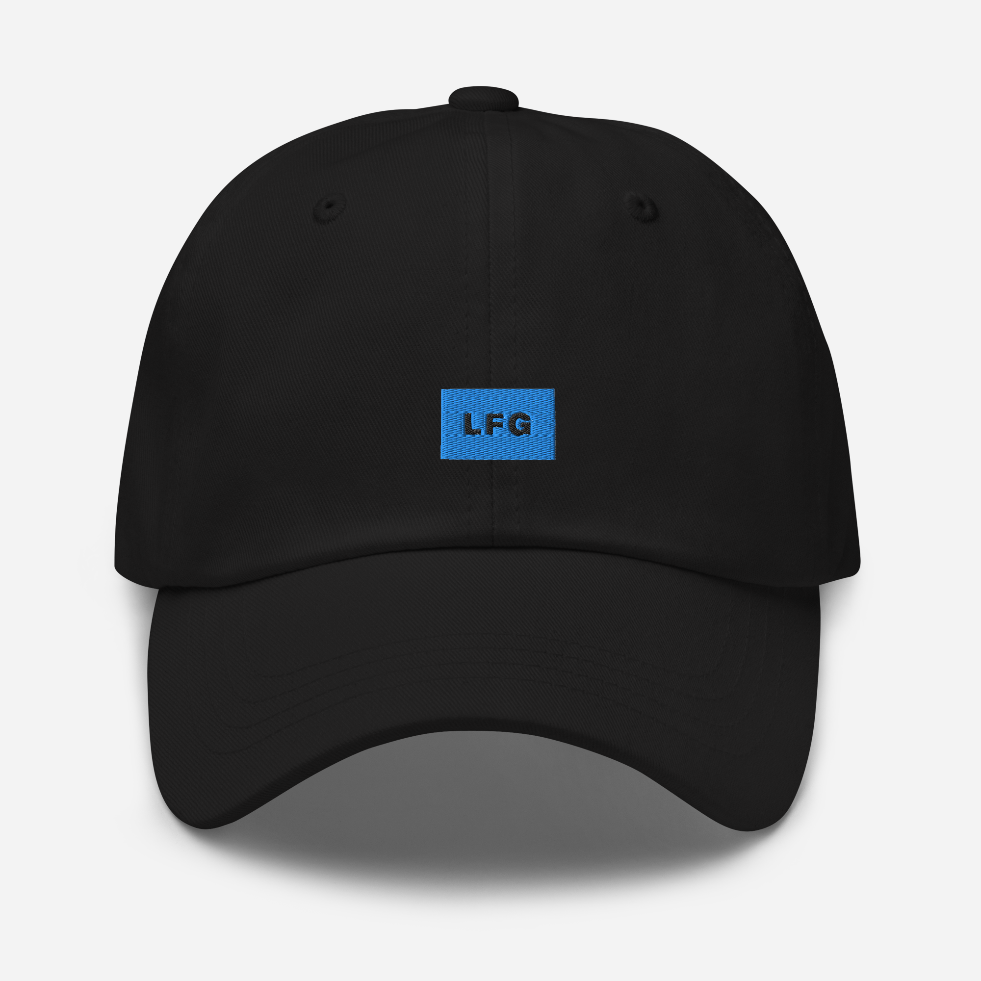 Classic Dad Hat - Black - LFG (blue)