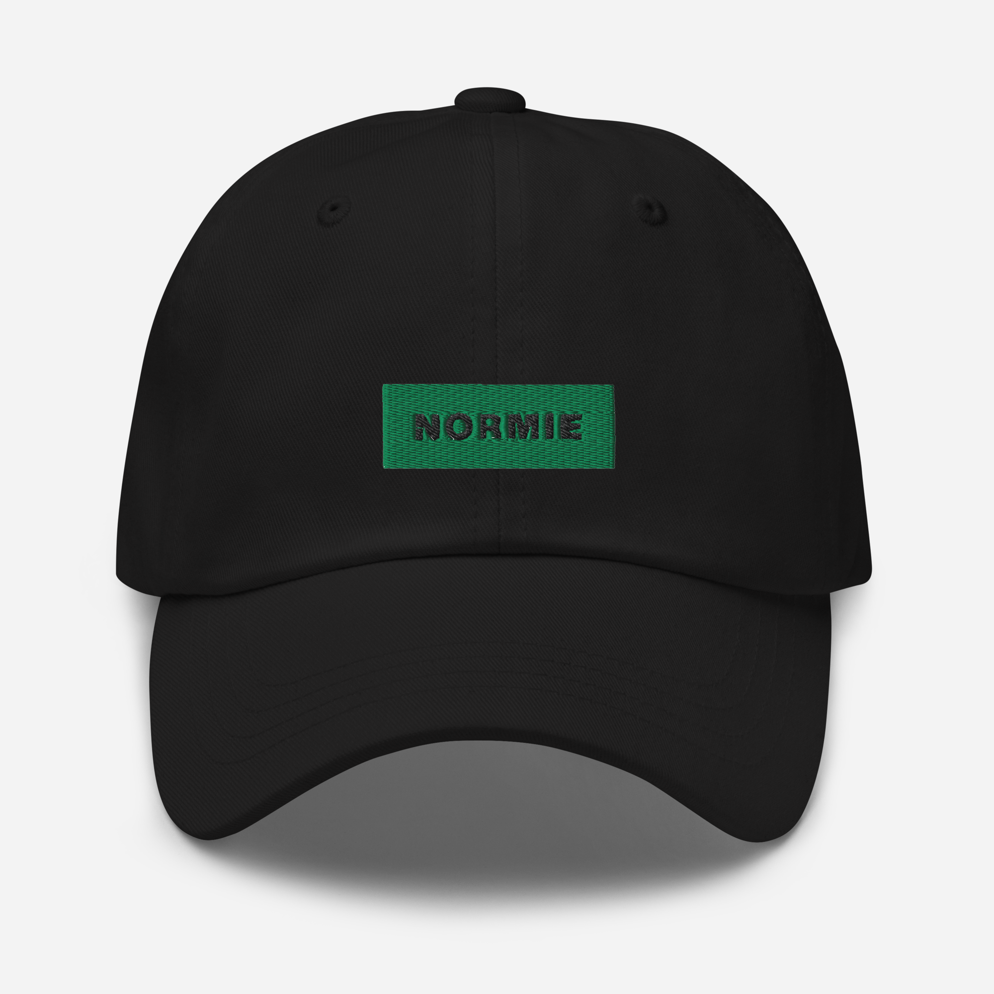 Classic Dad Hat - BLACK - NORMIE (green)