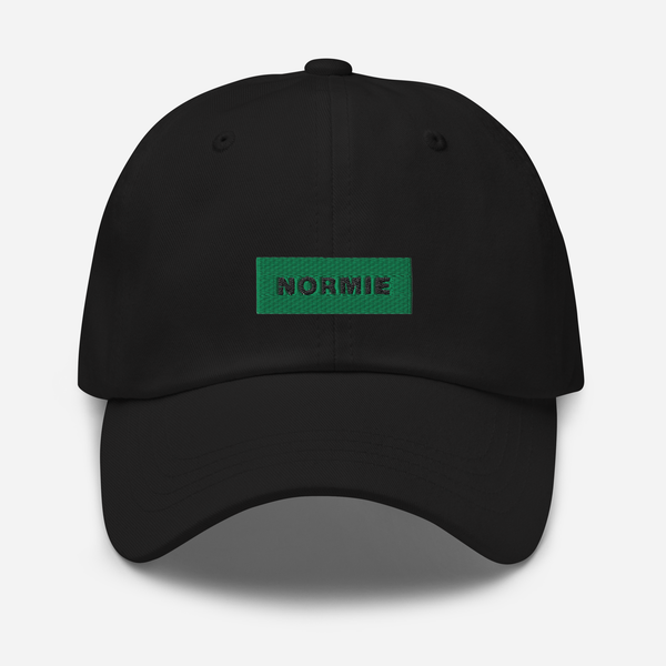 Classic Dad Hat - BLACK - NORMIE (green)