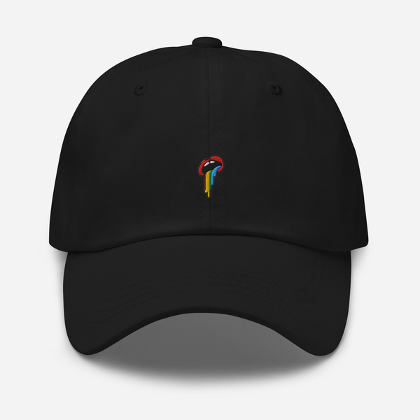 Classic Dad Hat - Black - Rainbow