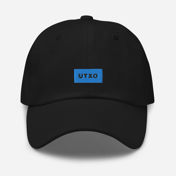 Classic Dad Hat - Black - UTXO (blue)