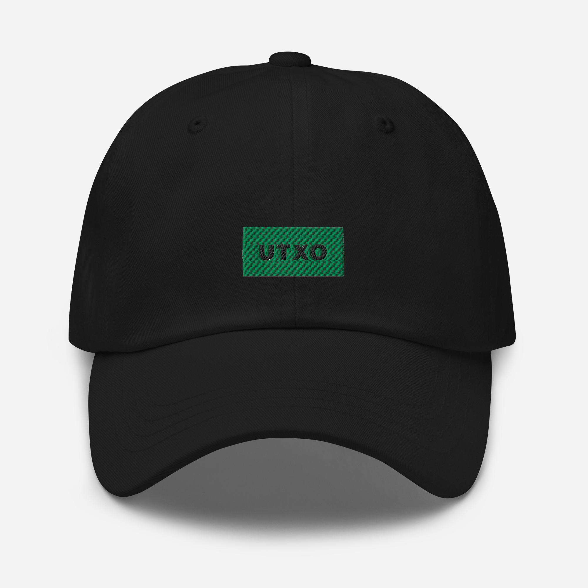 Classic Dad Hat - Black - UTXO (green)