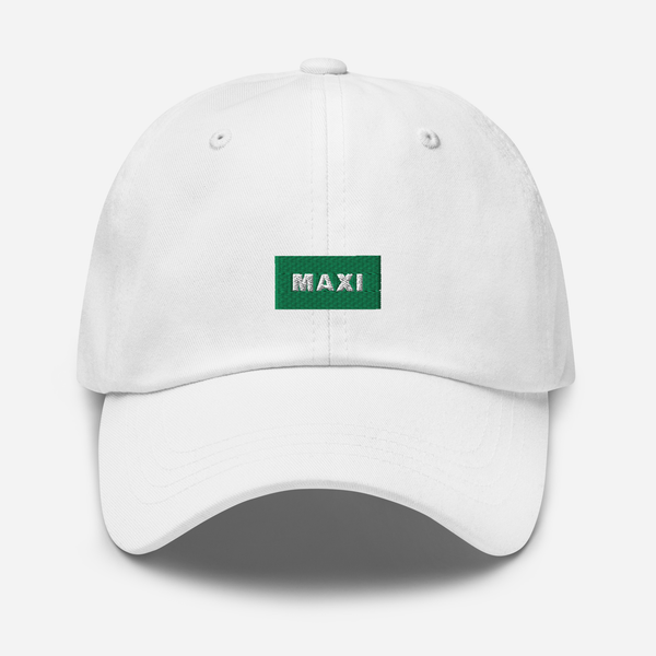 Classic Dad Hat - White - MAXI (green)