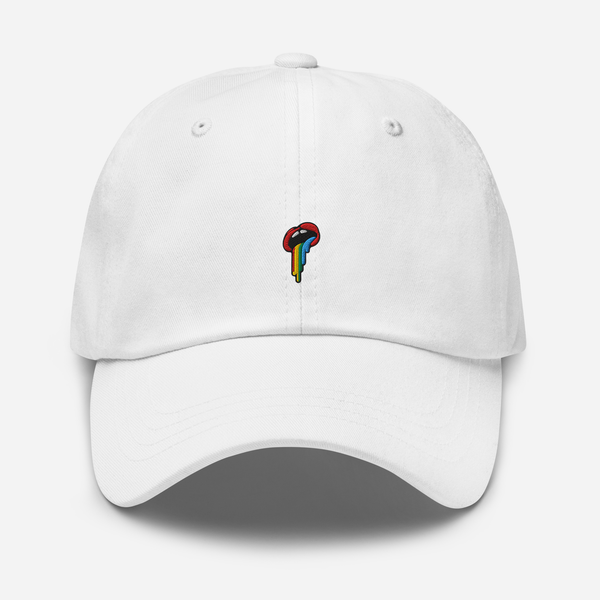 Classic Dad Hat - White - Rainbow