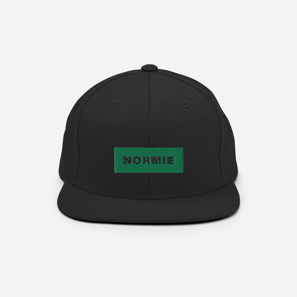 Classic Snapback - BLACK - NORMIE (green)