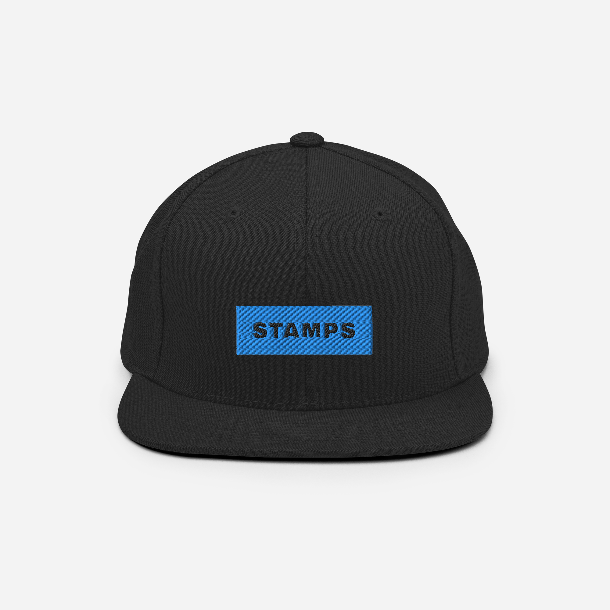 Classic Snapback - Black - STAMPS (blue)
