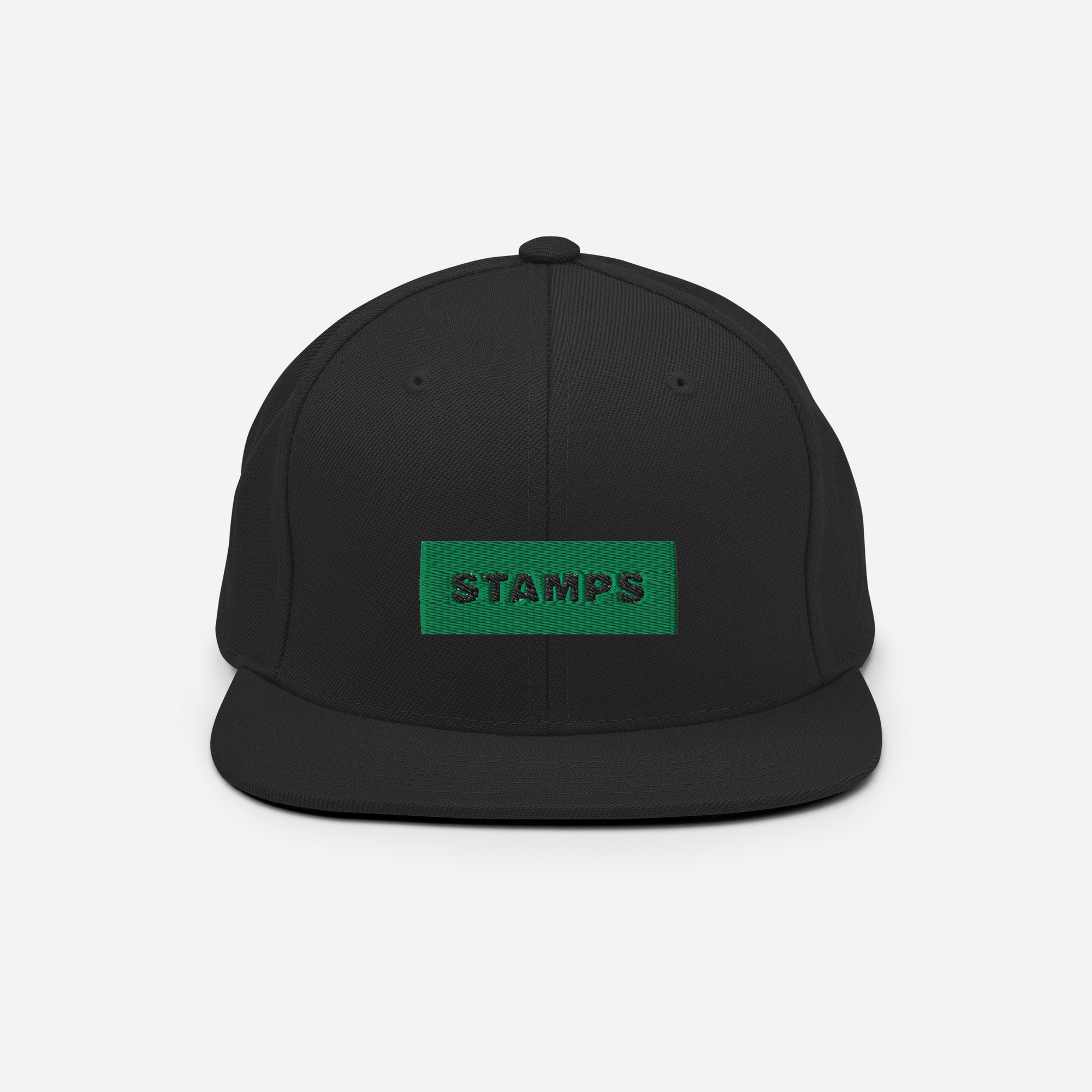Classic Snapback - Black - STAMPS (green)