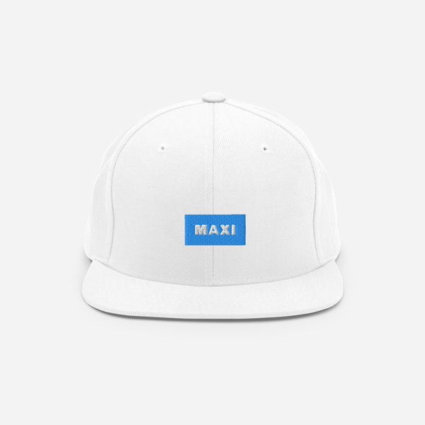 Classic Snapback - White - MAXI (blue)
