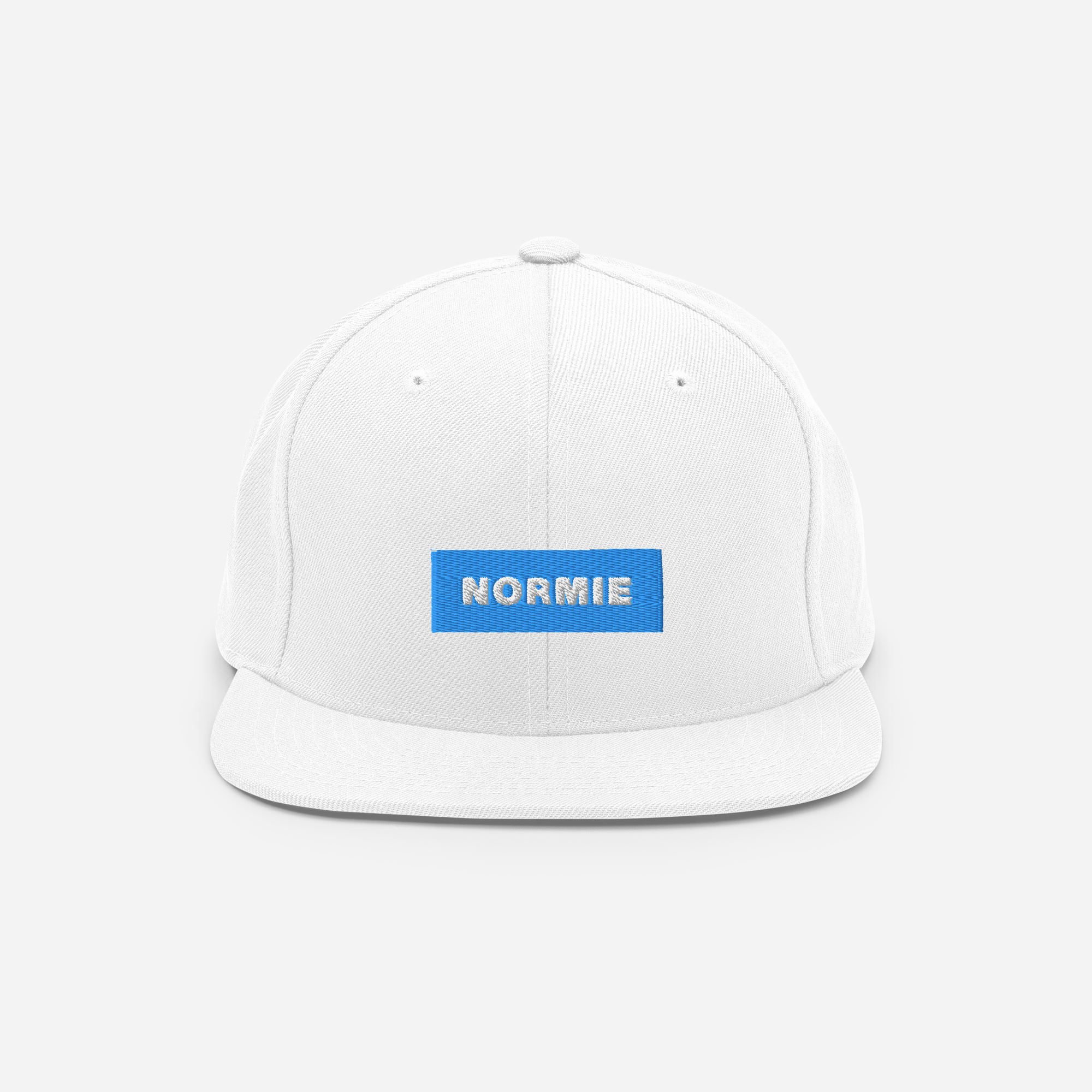 Classic Snapback - White - NORMIE (blue)