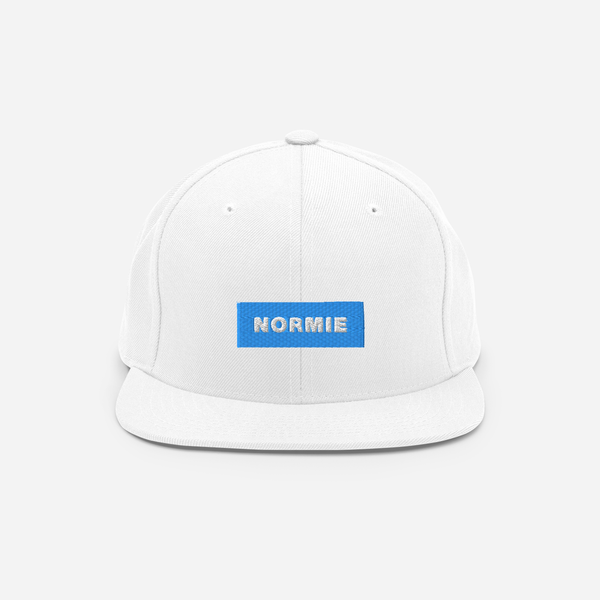 Classic Snapback - White - NORMIE (blue)