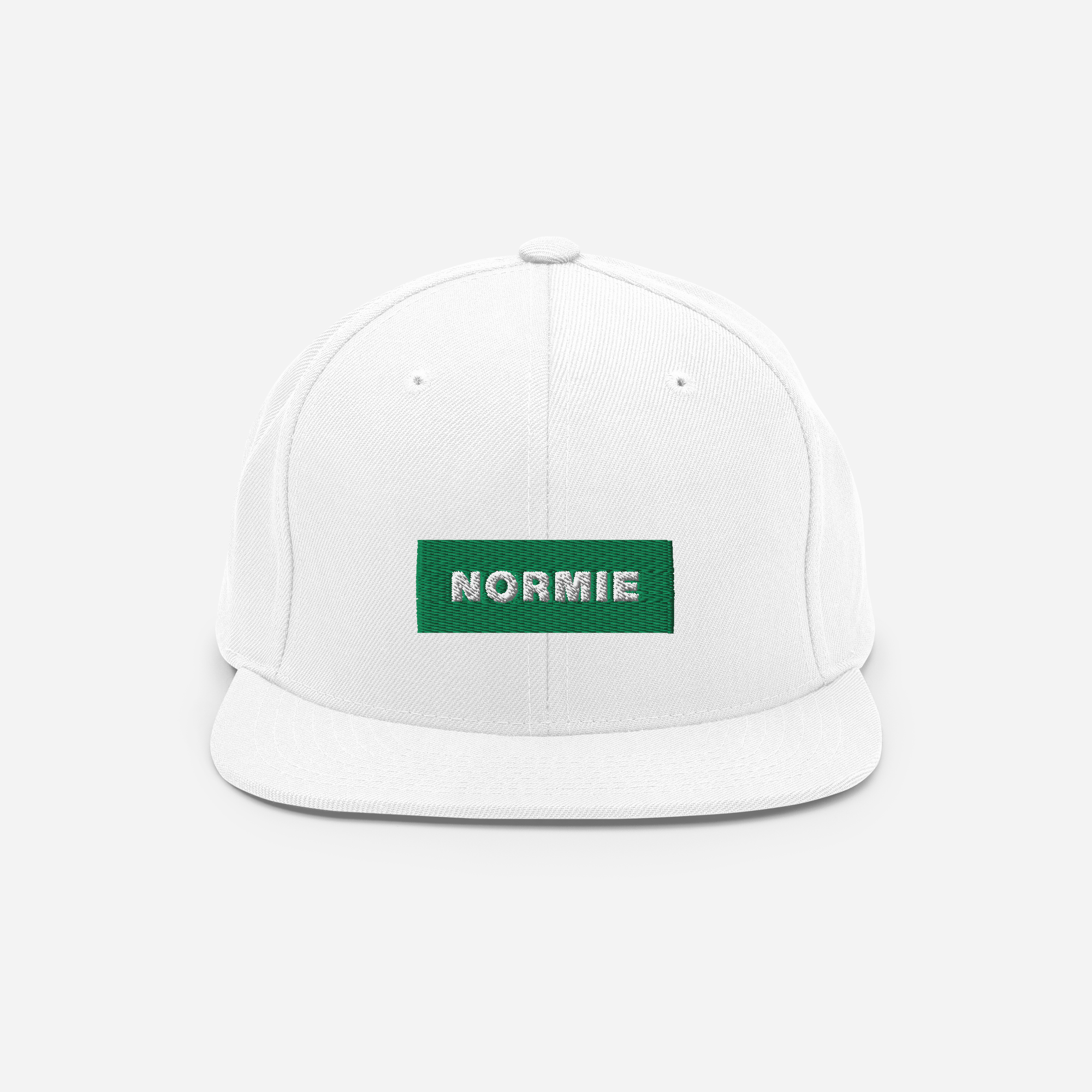 Classic Snapback - White - NORMIE (green)