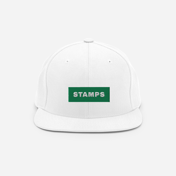 Classic Snapback - White - STAMPS (green)