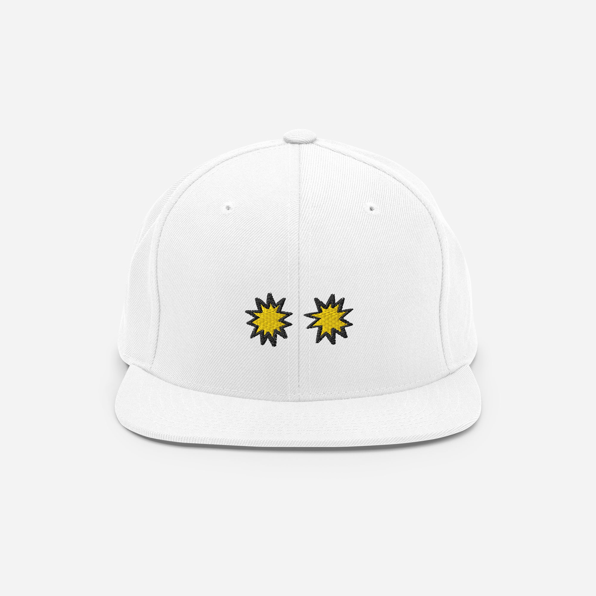 Classic Snapback - White - StarsEyes (yellow)
