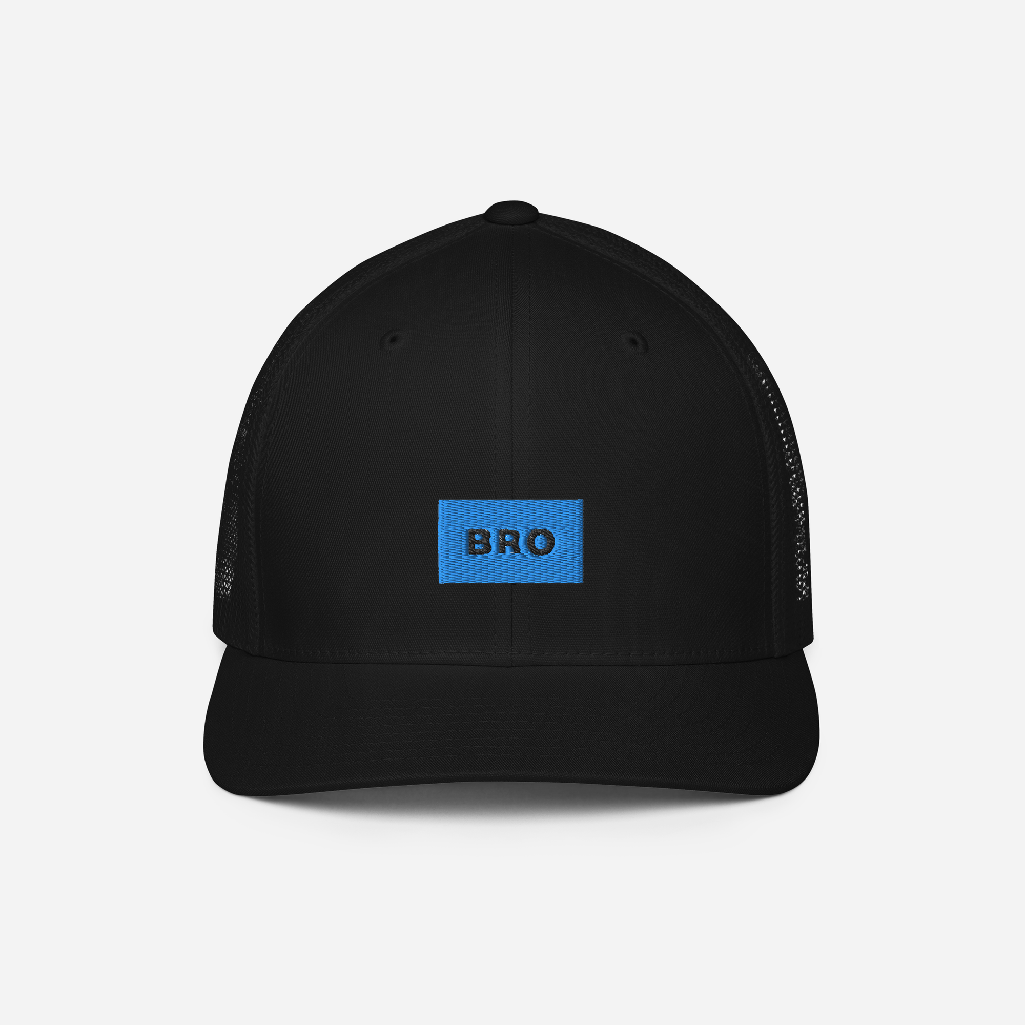 Closed-Back Trucker Cap - BLACK - BRO (blue)