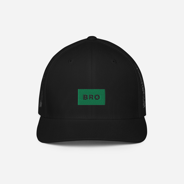 Closed-Back Trucker Cap - BLACK - BRO (green)