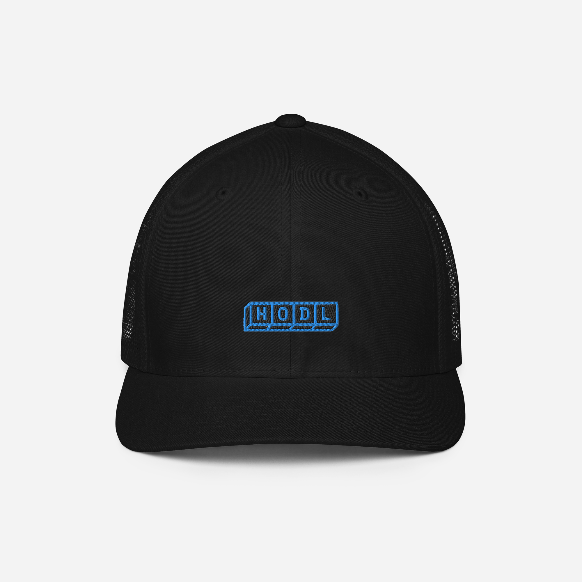 Closed-Back Trucker Cap - Black - HODL