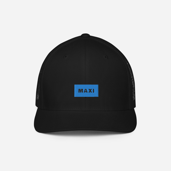 Closed-Back Trucker Cap - Black - MAXI (blue)