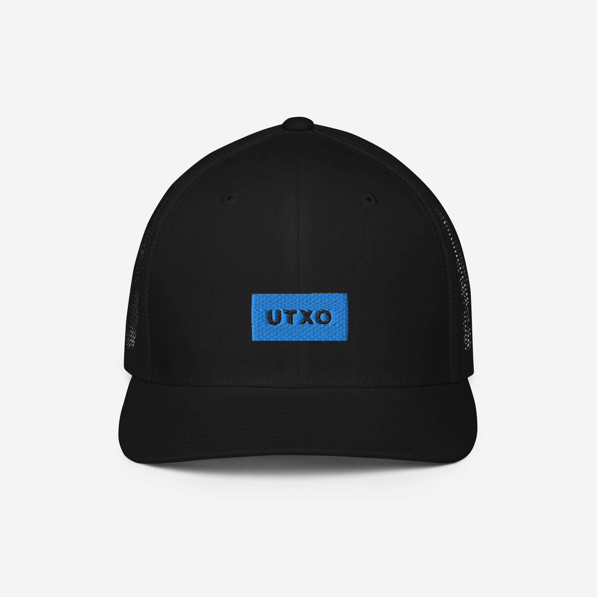 Closed-Back Trucker Cap - Black - UTXO (blue)