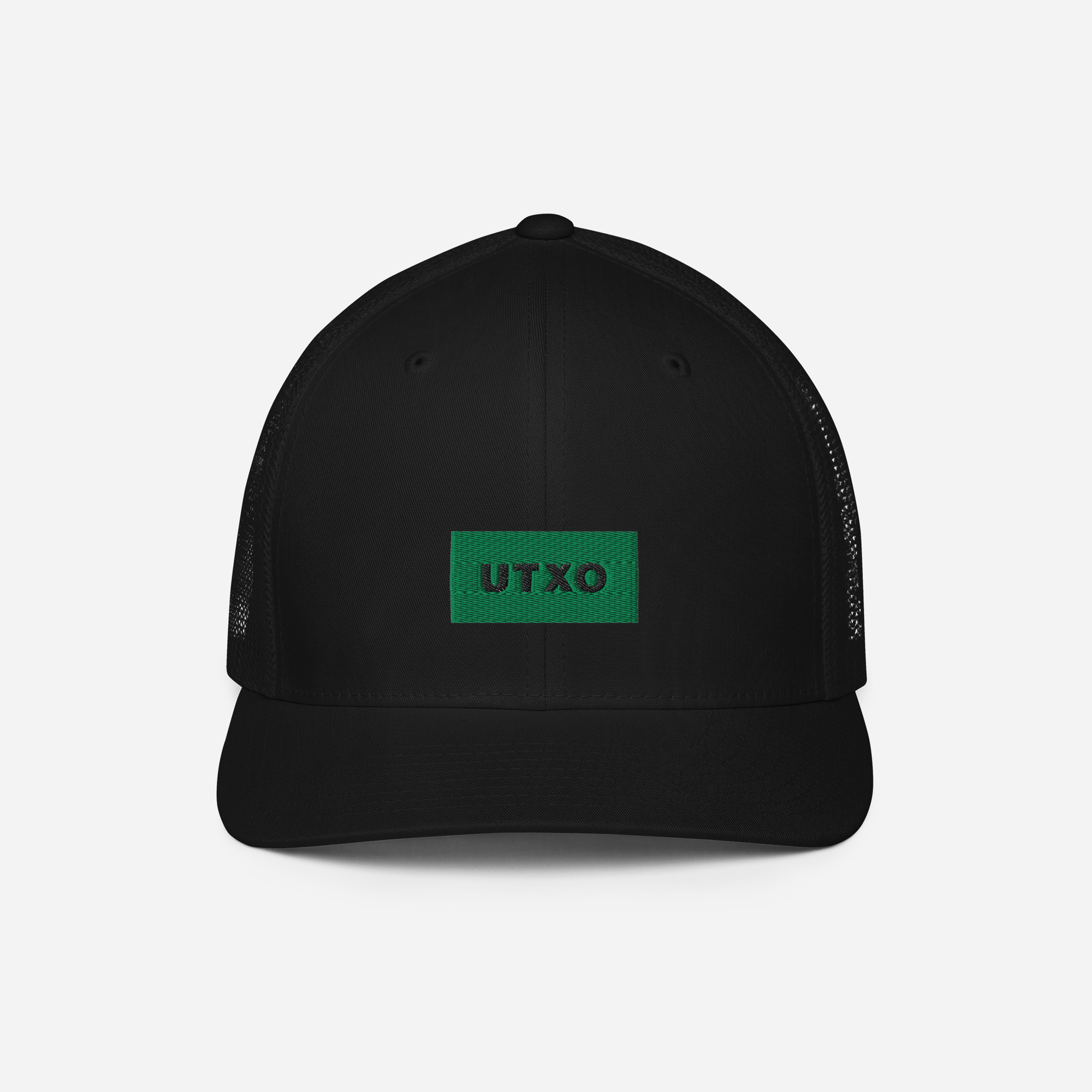 Closed-Back Trucker Cap - Black - UTXO (green)