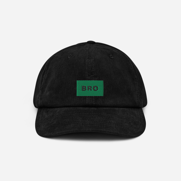Corduroy Hat - BLACK - BRO (green)