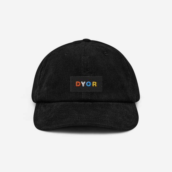 Corduroy Hat - BLACK - DYOR