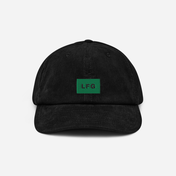 Corduroy Hat - Black - LFG (green)