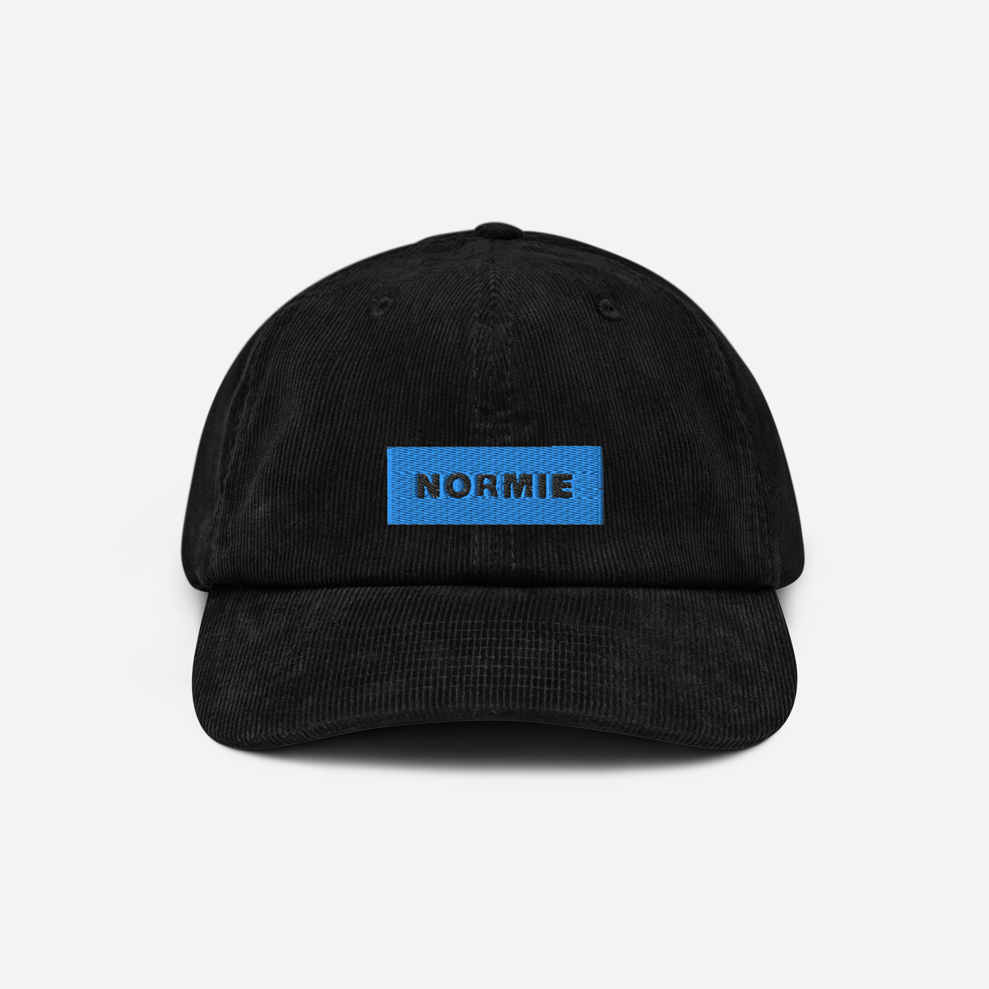 Corduroy Hat - Black - NORMIE (blue)