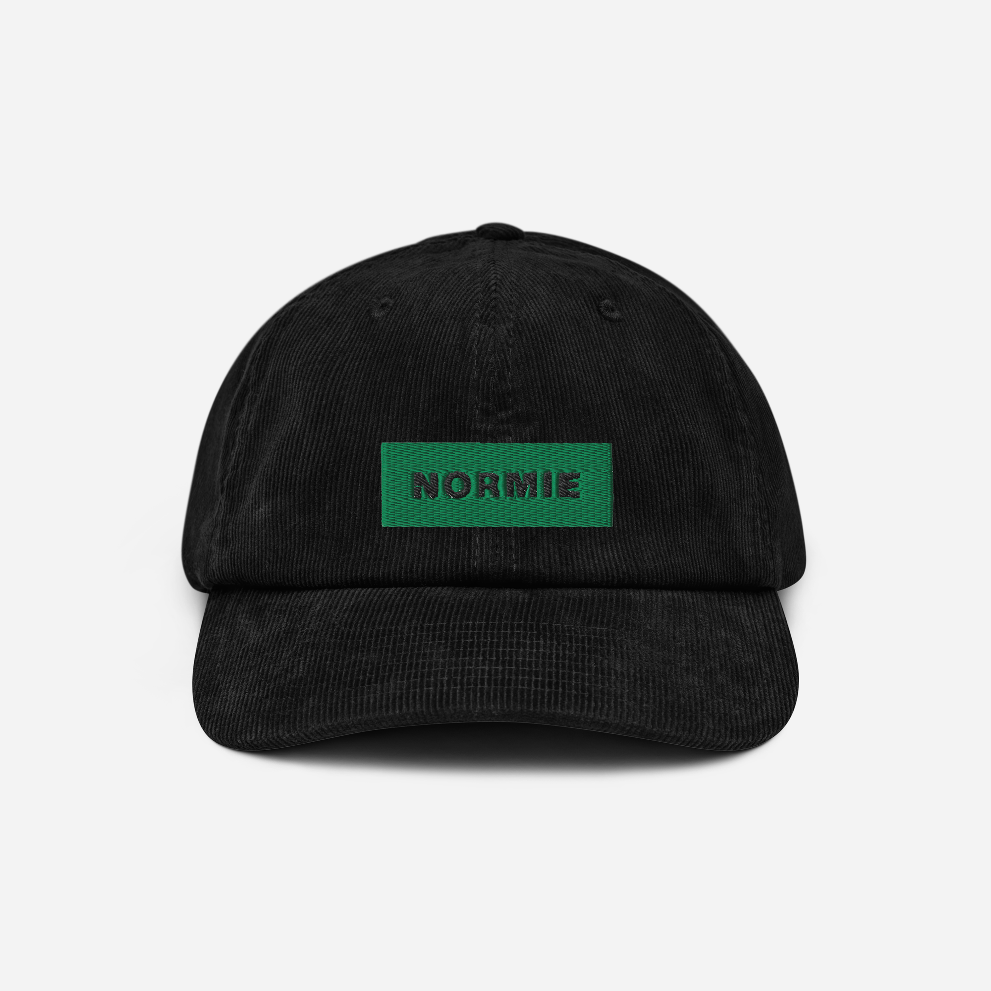 Corduroy Hat - BLACK - NORMIE (green)