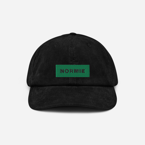 Corduroy Hat - BLACK - NORMIE (green)