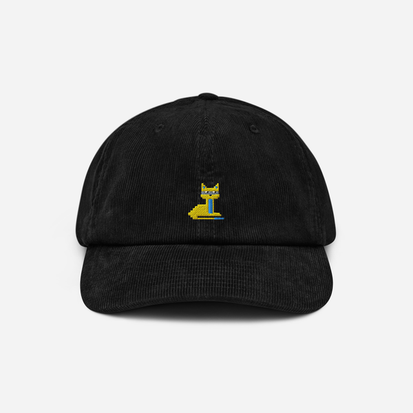 Corduroy Hat - Black - NodeCat