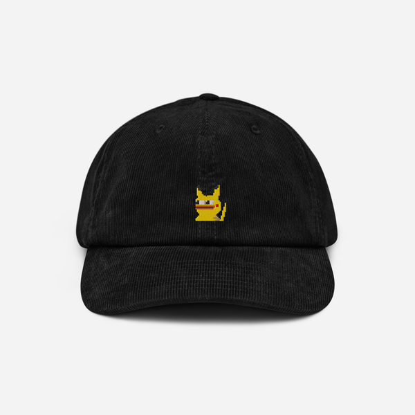 Corduroy Hat - Black - Pepekachu