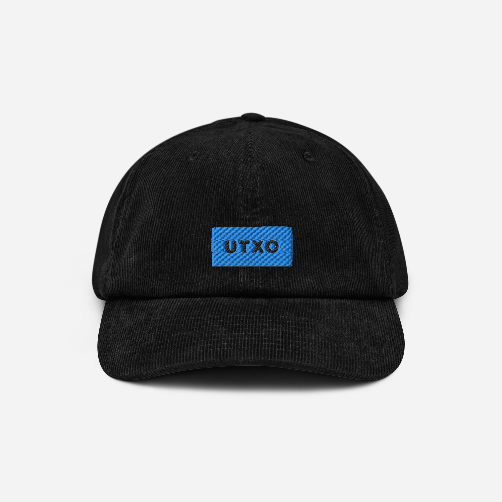 Corduroy Hat - Black - UTXO (blue)