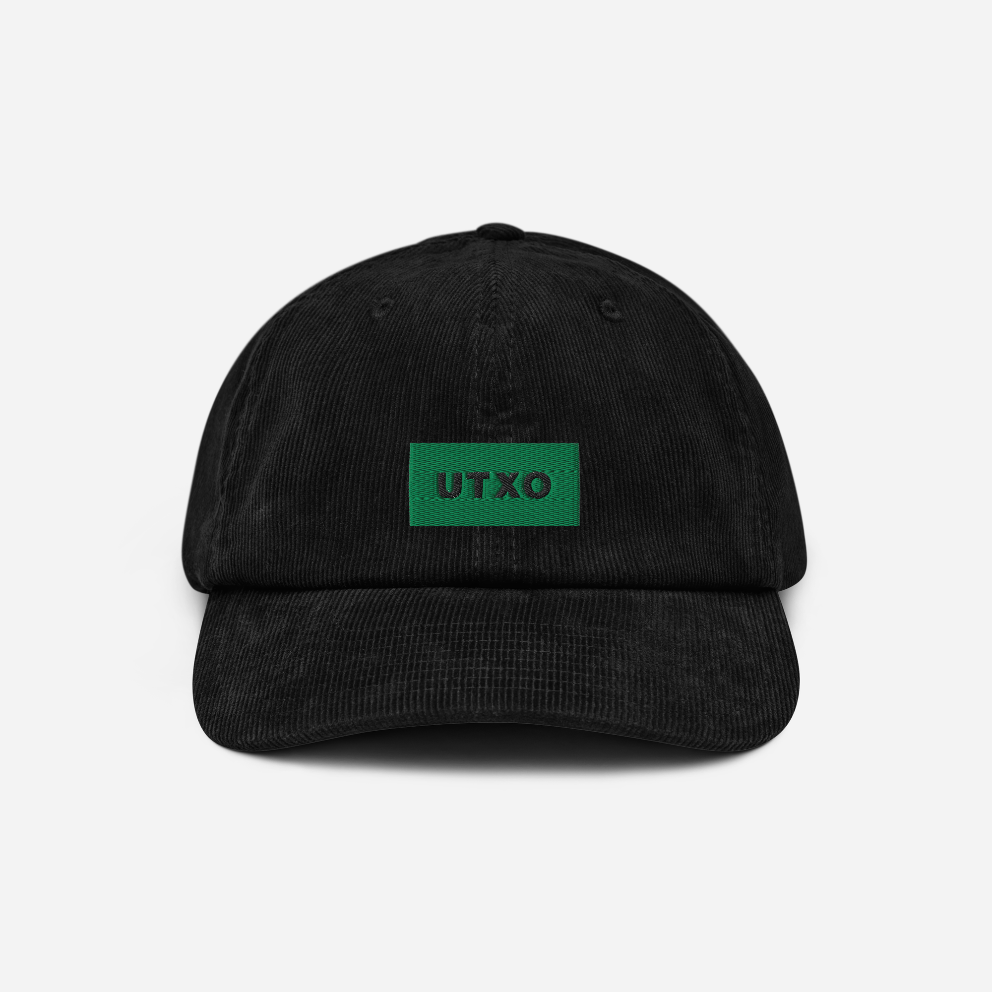 Corduroy Hat - Black - UTXO (green)