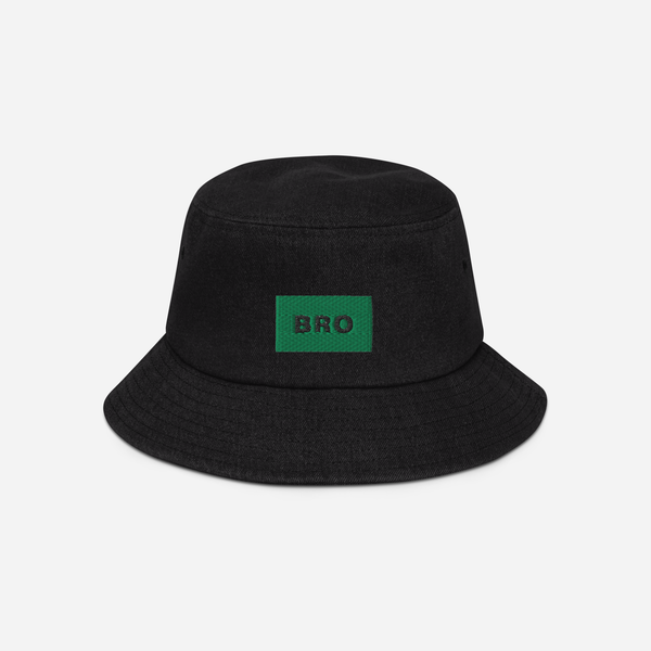 Denim Bucket Hat - BLACK - BRO (green)