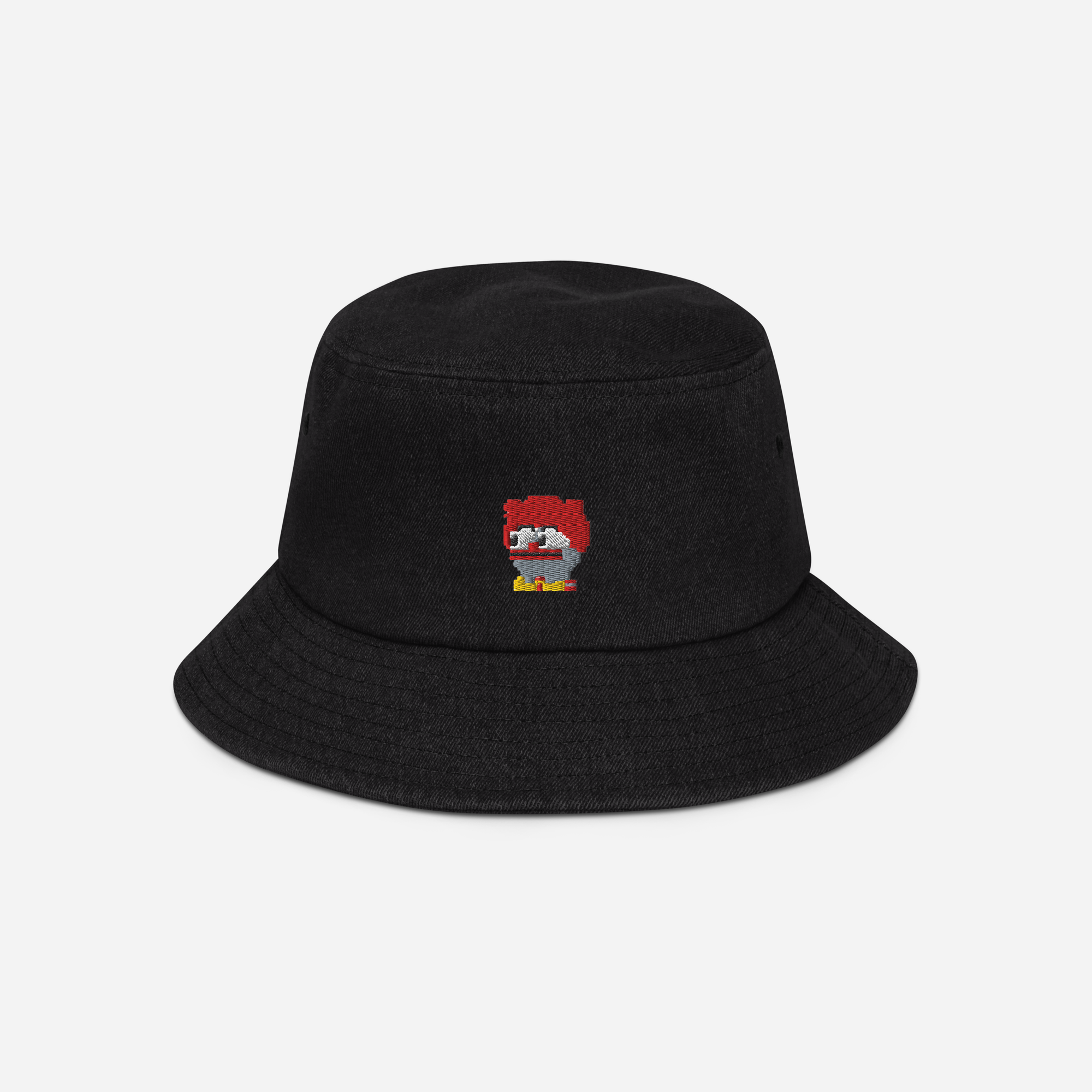 Denim Bucket Hat - BLACK - Clownpepe