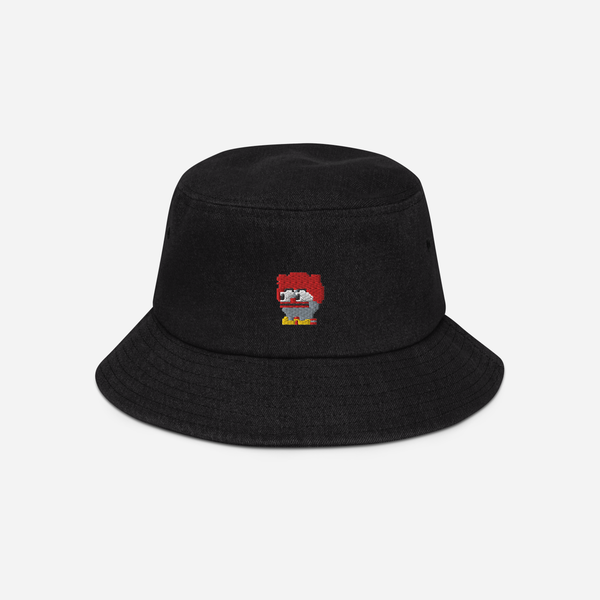 Denim Bucket Hat - BLACK - Clownpepe