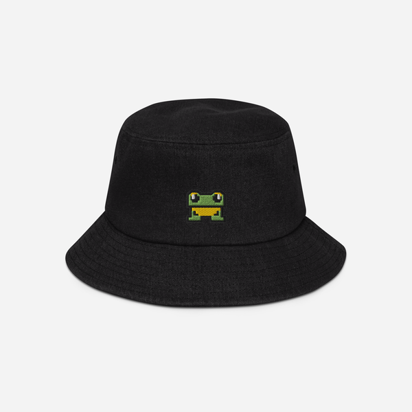 Denim Bucket Hat - BLACK - FrogFolio