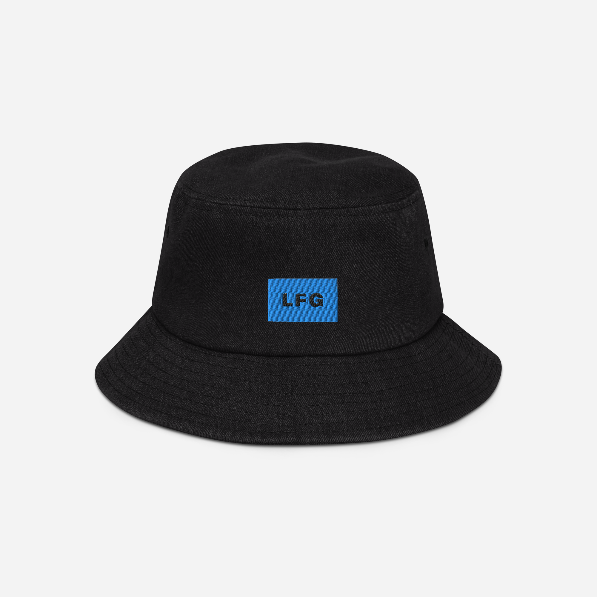 Denim Bucket Hat - BLACK - LFG (blue)