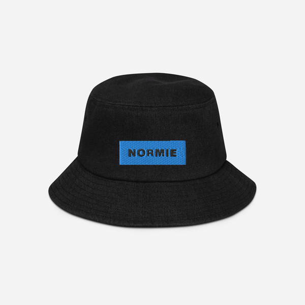 Denim Bucket Hat - BLACK - NORMIE (blue)