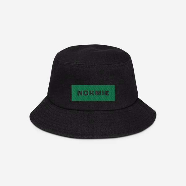 Denim Bucket Hat - Black - NORMIE (green)