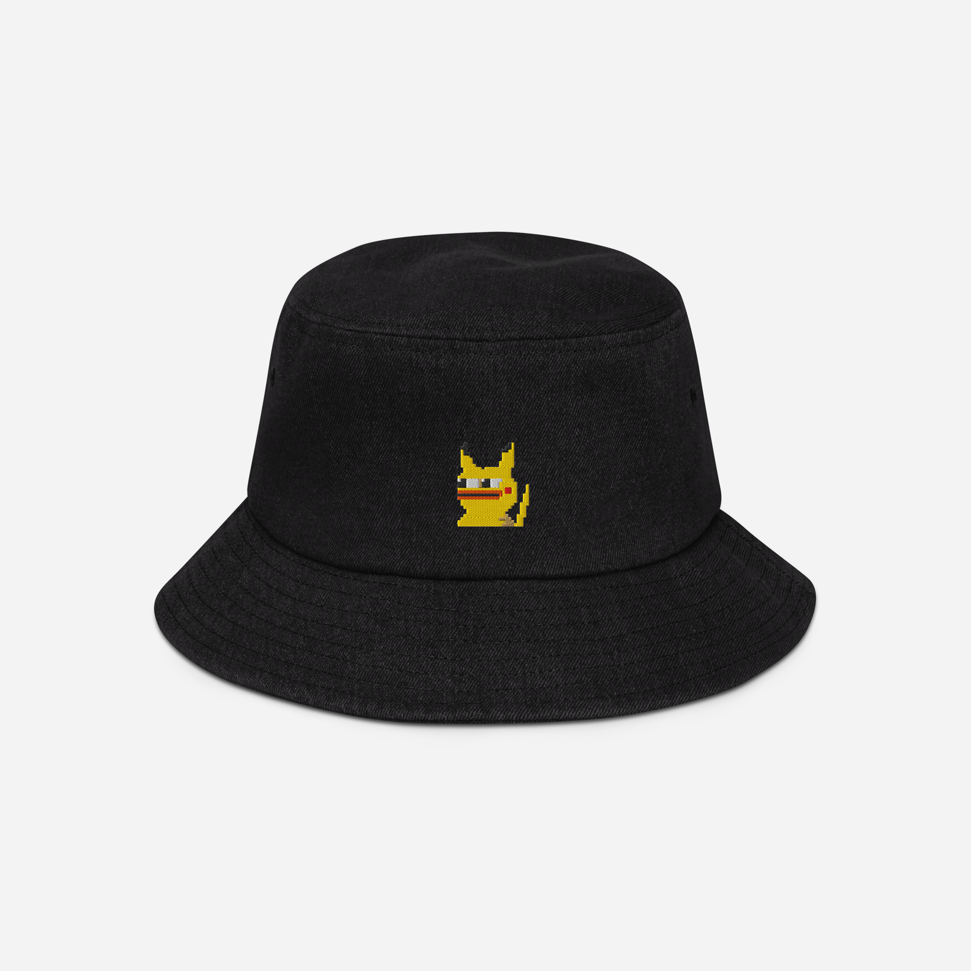 Denim Bucket Hat - BLACK - Pepekachu
