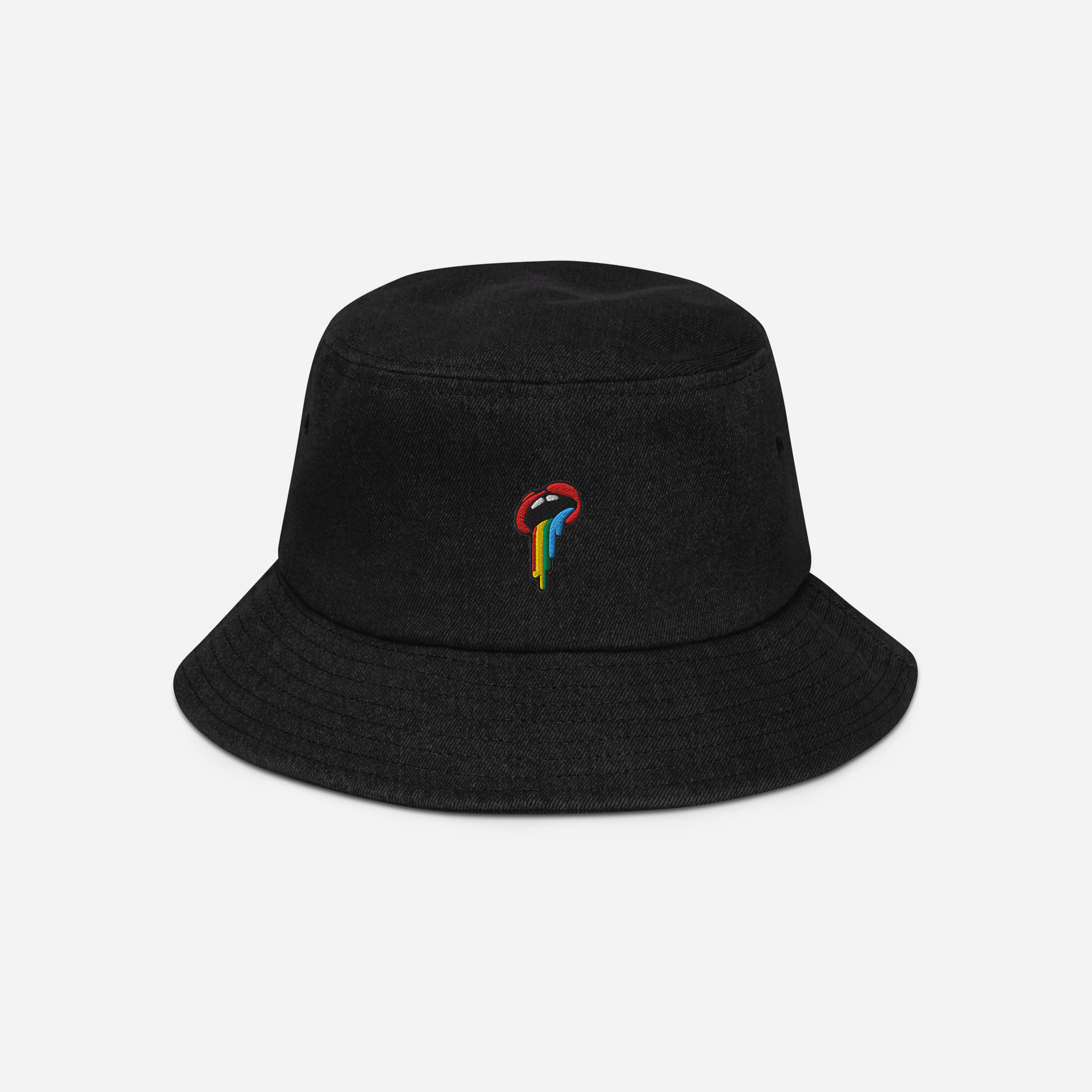 Denim Bucket Hat - BLACK - Rainbow