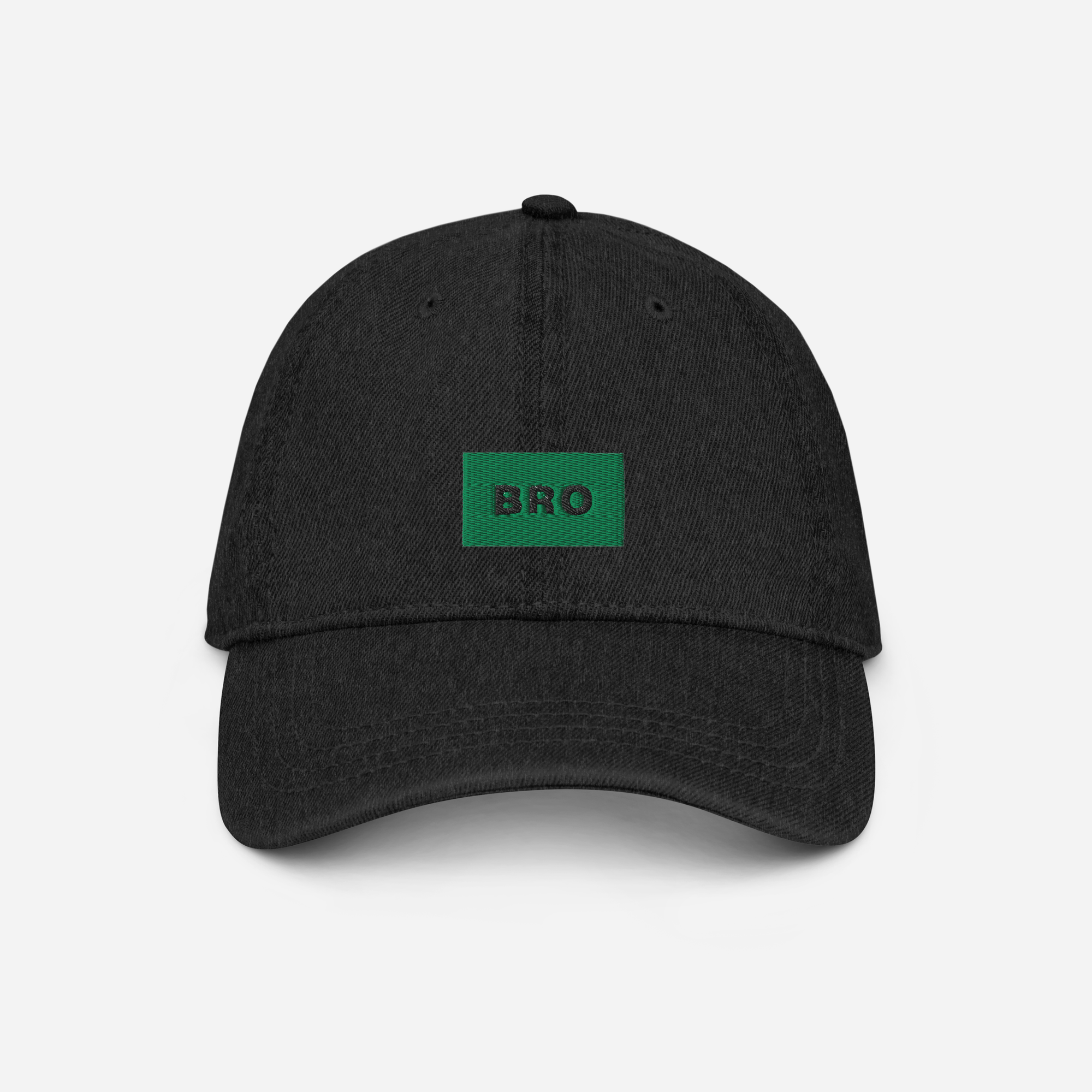 Denim Hat - BLACK - BRO (green)