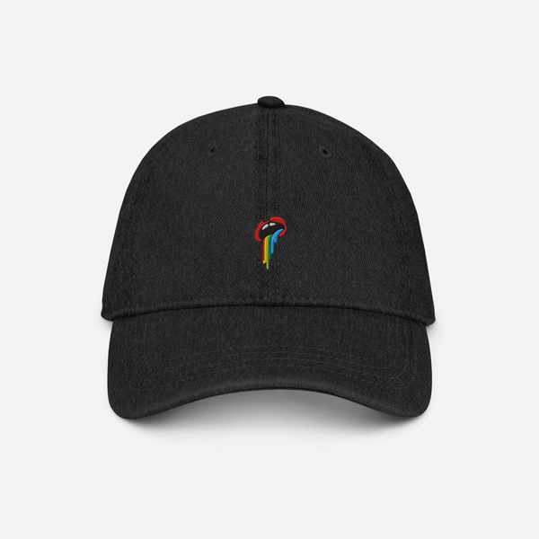 Denim Hat - Black - Rainbow