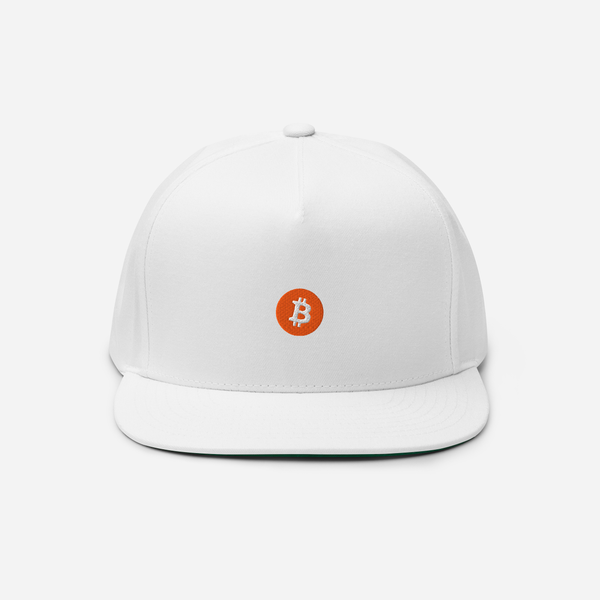 Flat Bill Cap - White - BTC